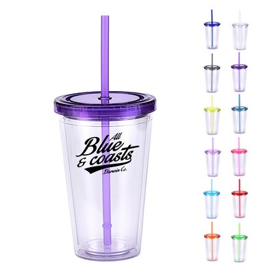 16oz Plastic Clear Tumbler