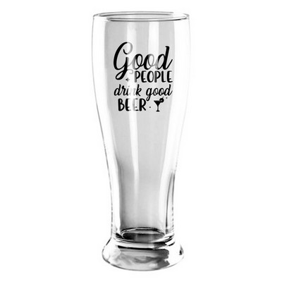 660ML Slim Beer Glass – "Good People Drink Good Beer"
