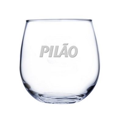 16.75 oz Stemless Red Wine Glass (Deep Etch)