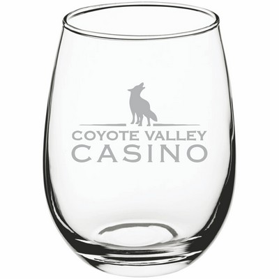Laser Engraved 12 oz. Stemless Wine Glass