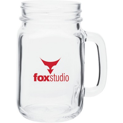 16 oz Mason Glass Mug (Clear)