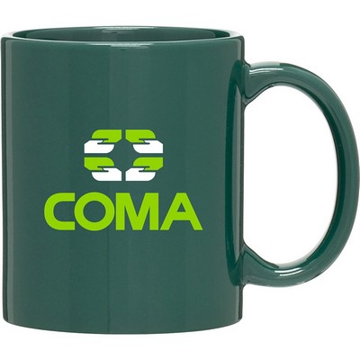 11 oz C-Handle Ceramic Mug (Green)