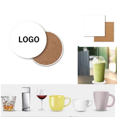 Ceramic Coaster with Cork Backing