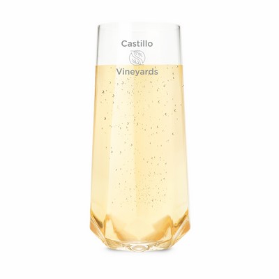 Viski® Faceted Crystal Stemless Champagne Flute, set of 2