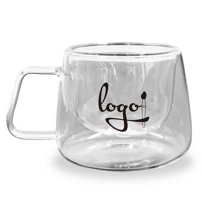 High borosilicate glass double-layer coffee cup