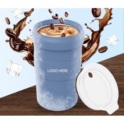 Fast Cooling Ice Cup Double Layer Insulated Beverage Chilling Cup Coffee Cold Drink Cup 500ml