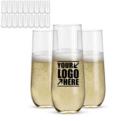 9 Oz. Plastic Stemless Champagne Flute