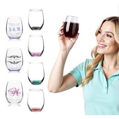 USA Made Stemless 9 oz wine glasses